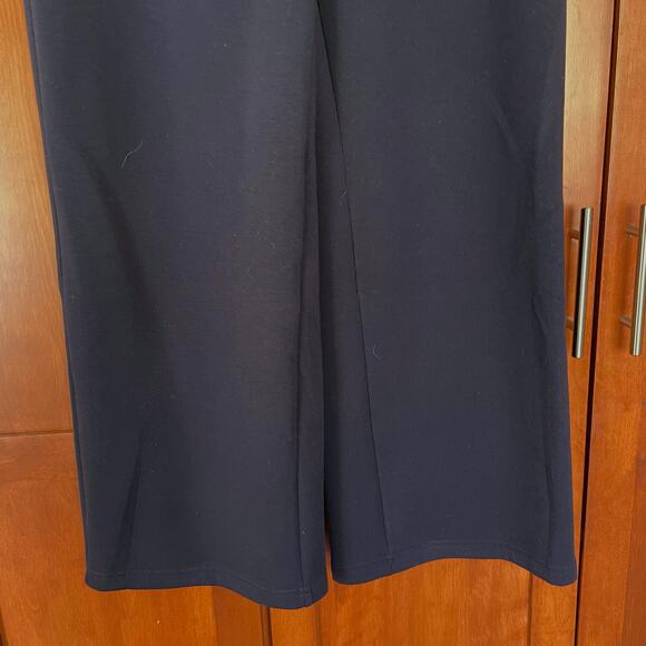 OGL Pants High Rise Straight Leg Elastic Waist Warm Navy Blue Size Large NEW - Picture 5 of 7